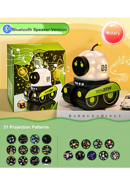 Nomtekno/çocuklar Için Eğitici ve Eğlencel Robot Temali Projektör Gece Lambasi