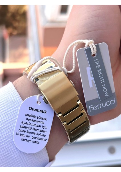 Otomatik Çelik Kordon 3 Atm Suya Dayanıklı Özel Tasarım Erkek Kol Saati AX.014X1 indirimleri