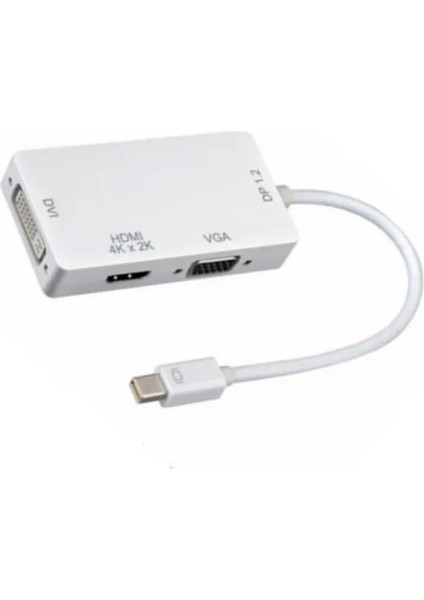 Platoon PL-7241 Mini Displayport To Hdmı(4k*2k) DVI To Displayport To VGA Çevirici