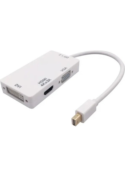 Platoon PL-7241 Mini Displayport To Hdmı(4k*2k) DVI To Displayport To VGA Çevirici