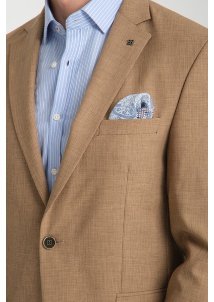 Pieros Erkek Hardal Pamuk Karışımlı Slim Fit Mono Yaka Spor Blazer Ceket fiyatları