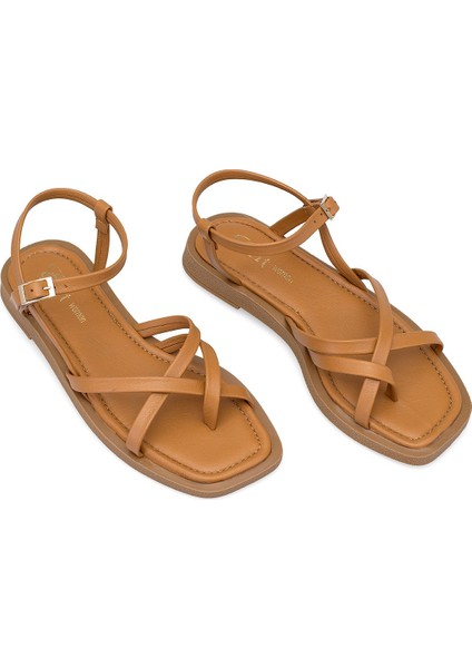 Elit Raveena Kadın Deri Ortopedik Düz Sandalet Siyah fiyatları