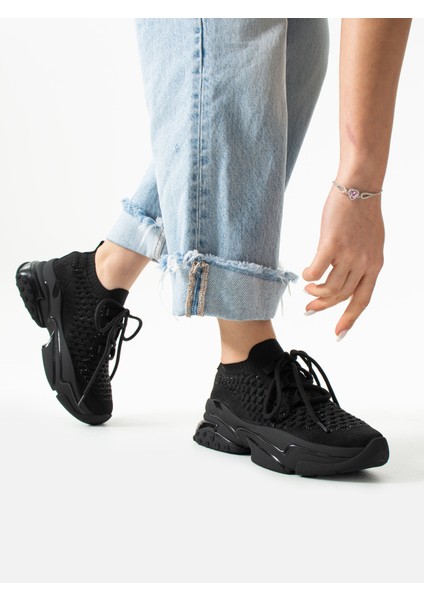 Opal Vizon Triko Taş Detay Kadın Sneakers modelleri