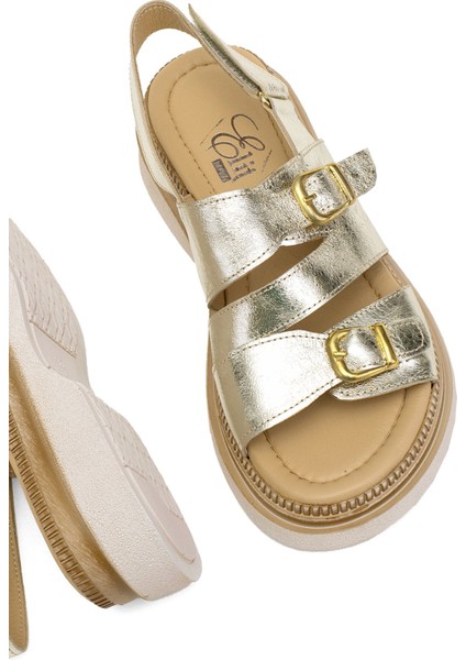 Elit Vesta Kadın Deri Düz Sandalet Gümüş indirimleri