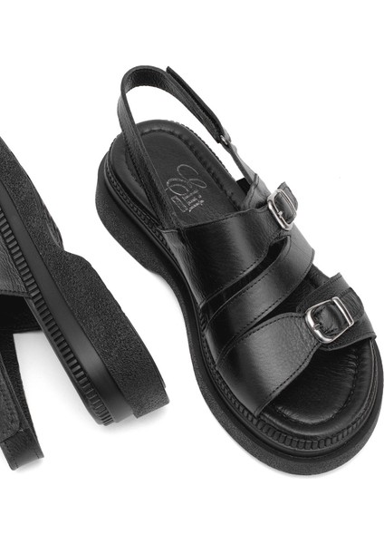 Elit Vesta Kadın Deri Düz Sandalet Gümüş indirimleri