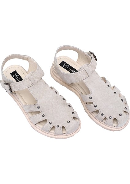 Elit Celestine Kadın Hakiki Deri Düz Sandalet Bej fiyatları