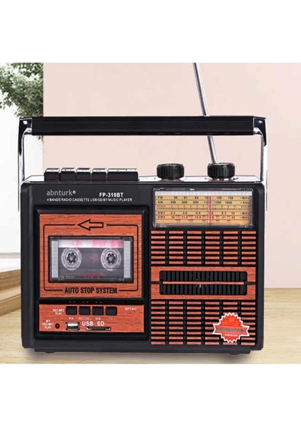 Bluetoothlu Kasetçalar Teyp USB Sd Kart Özellikli Aux Bağlantılı Yeni Nesil Antenli Retro Mp3 Radyo