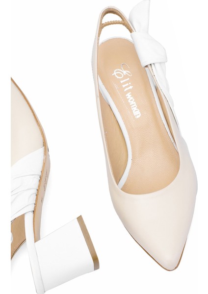 Elit Amina Kadın Deri Klasik Topuklu Ayakkabı Yeşil indirimleri