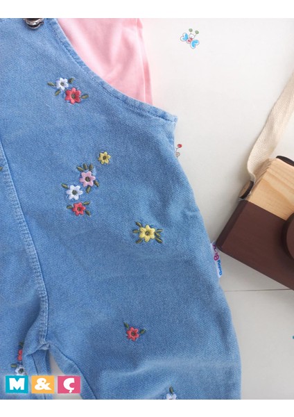 Kız Çocuk Jean Etek Salopet 2' Li Kot Etek Tulum Takım fiyatları
