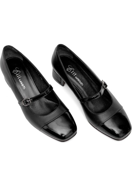 Elit Bellisa Kadın Deri Klasik Topuklu Ayakkabı Siyah fiyatları