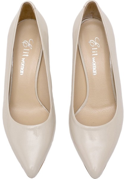 Elit Elysia Kadın Rugan Deri Stiletto Bej fırsatları