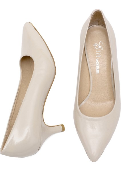 Elit Elysia Kadın Rugan Deri Stiletto Bej indirimleri