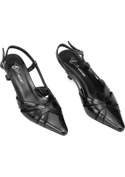 Elit Evelina Kadın Hakiki Deri Klasik Topuklu Ayakkabı Siyah fiyatları
