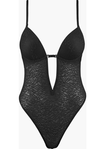Sculpt By Aubade Body, Derin Dekolte, Şeffaf Askılar ve Dantel Detaylarıyla Figür Vurgulayan Model