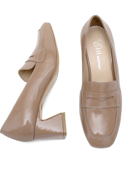 Elit Mireya Kadın Rugan Deri Klasik Topuklu Ayakkabı Siyah fırsatları