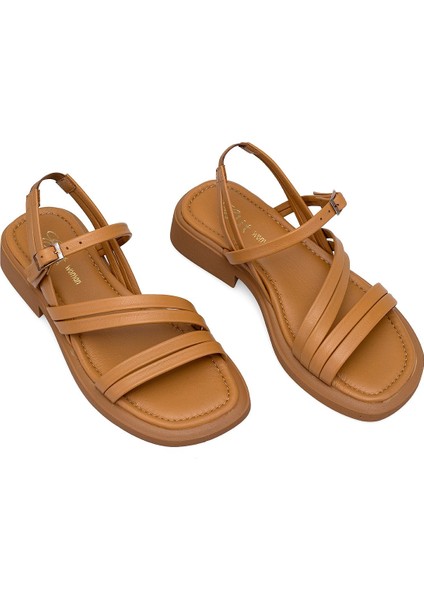 Elit Althea Kadın Deri Ortopedik Düz Sandalet Siyah fiyatları