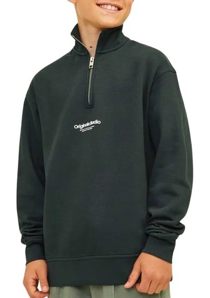 Erkek Çocuk Çeyrek Fermuarlı Sweatshirt