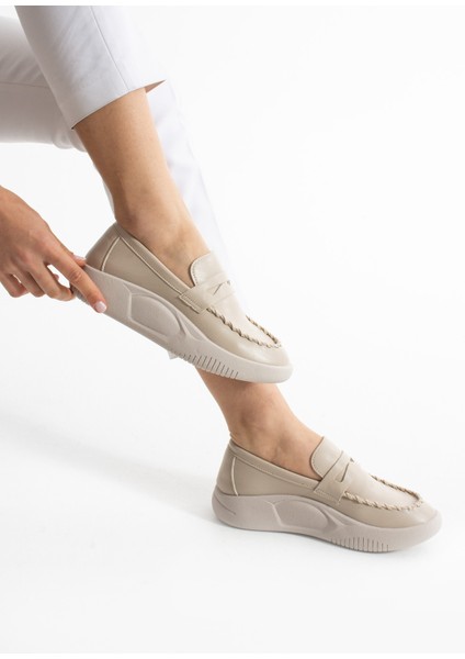 Envey Krem Saraçlı Kadın Loafer modelleri