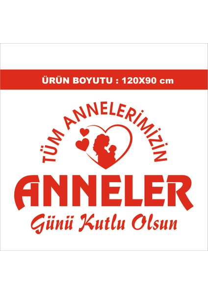Anneler Günü Için Folyo Kesim Mağaza Vitrin Yazısı 120X90 cm