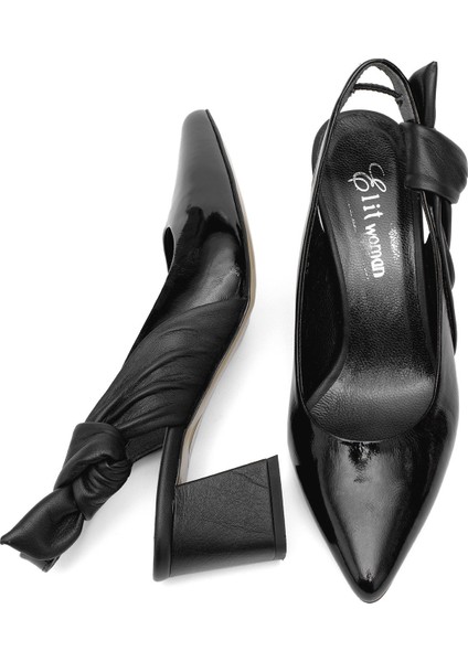 Elit Amina Kadın Deri Klasik Topuklu Ayakkabı Yeşil fırsatları