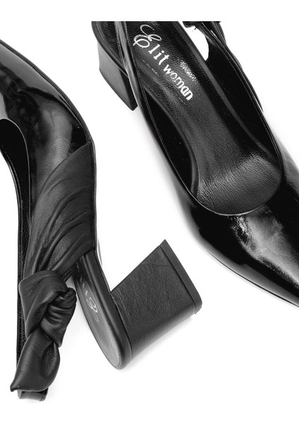 Elit Amina Kadın Deri Klasik Topuklu Ayakkabı Yeşil indirimleri