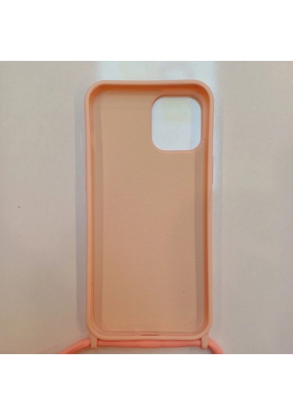 Apple iPhone 12 Pro Max Boyun Askılı Iç Kısmı Kadife Ropi Seyahat Kılıfı