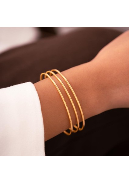 3'lü Suyolu Oluklu Ajda Takım 24 Gr(Gram) 22 Ayar Altın Işçiliksiz Bilezik fiyatları