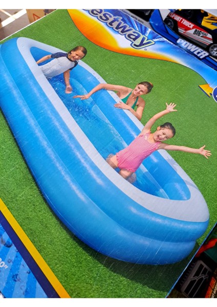Bestway Mavi Şişme Çocuk Yüzme Havuzu 2.62x1.75x51 cm, pompa dahil değil fiyatları
