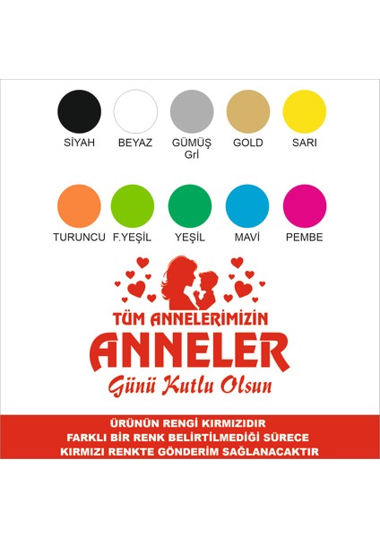 Anneler Günü Için Folyo Kesim Mağaza Vitrin Yazısı 120X85 cm ( Model 2 ) fiyatları