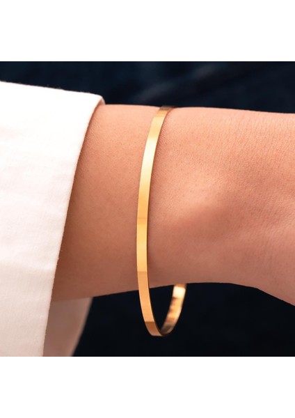 3'lü Düz Kibrit Çöpü Takım 18 Gr(Gram) 22 Ayar Altın Işçiliksiz Bilezik modelleri