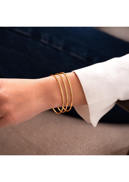 3'lü Başak Ajda Takım 45 Gr(Gram) 22 Ayar Altın Işçiliksiz Bilezik fiyatları