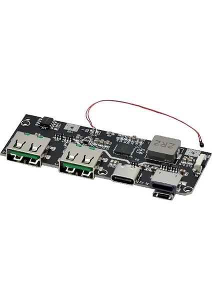 Çift USB 5V 22.5W Ledli Micro Type-C Powerbank Modülü
