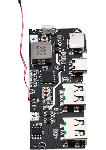 Çift USB 5V 22.5W Ledli Micro Type-C Powerbank Modülü