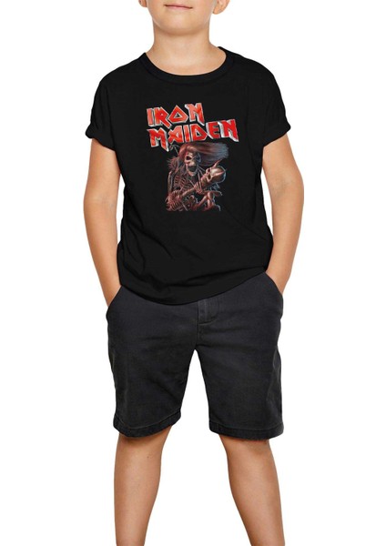 Iron Maiden Skull Siyah Çocuk Tişört