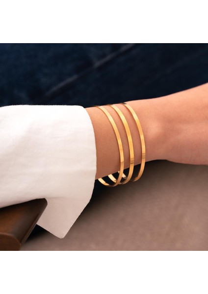 3'lü Düz Kibrit Çöpü Takım 30 Gr(Gram) 22 Ayar Altın Işçiliksiz Bilezik fiyatları