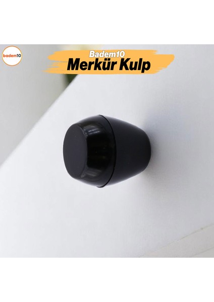 Merkür Düğme Siyah 10 Adet Mobilya Mutfak Dolap Dolabı Çekmece Kulpu Kulbu Plastik Tek Vidalı Kulp indirimleri