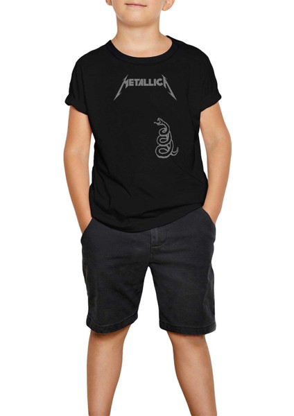 Metallica Snake Siyah Çocuk Tişört