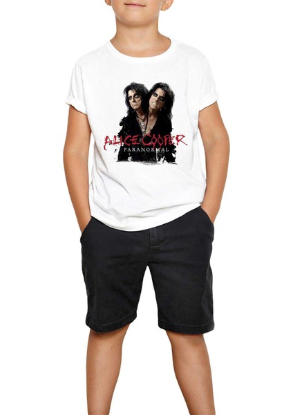 Alice Cooper Paranormal Beyaz Çocuk Tişört