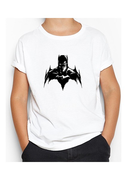 Batman Silluhette Beyaz Çocuk Tişört