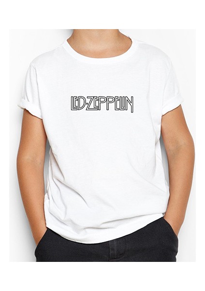 LED Zeppelin Logo 2 Beyaz Çocuk Tişört