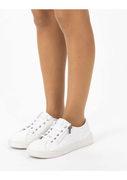 Kadın Deri Geniş Kalıp Günlük Ayakkabı Sneakers