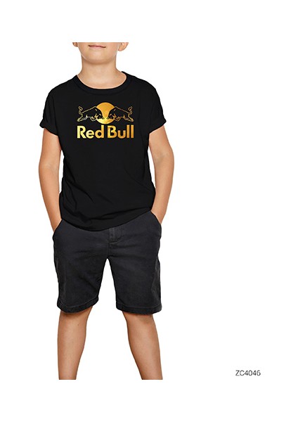 Redbull Gold Siyah Çocuk Tişört