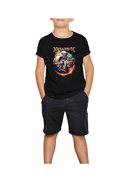 Megadeth Judge Skull Siyah Çocuk Tişört
