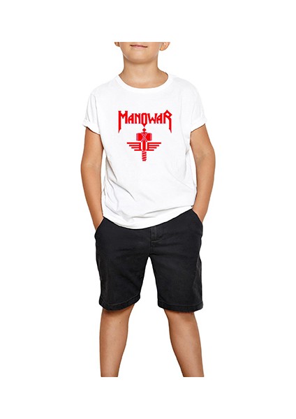 Manowar Sign Of The Hammer Beyaz Çocuk Tişört