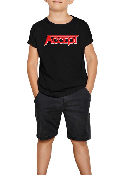 Accept Classic Siyah Çocuk Tişört