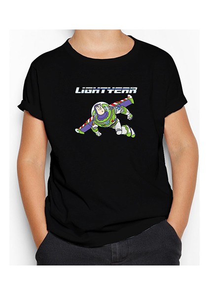Buzz Lightyear Flying Siyah Çocuk Tişört