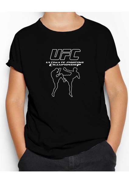 Ufc Kick Siyah Çocuk Tişört