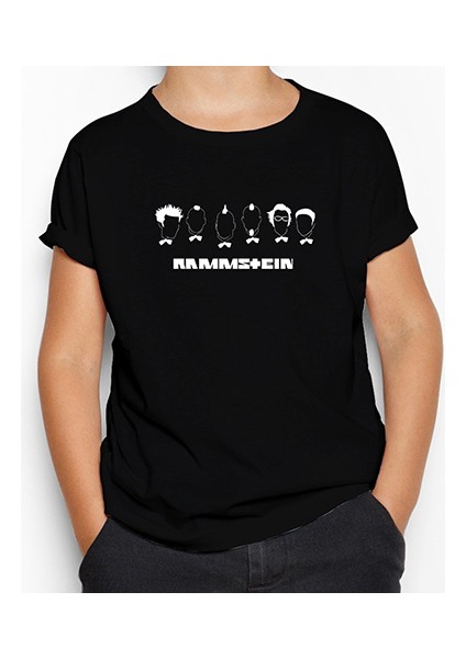 Rammstein Drawing Siyah Çocuk Tişört