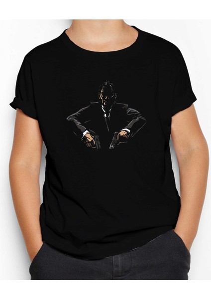 John Wick Minimal Siyah Çocuk Tişört