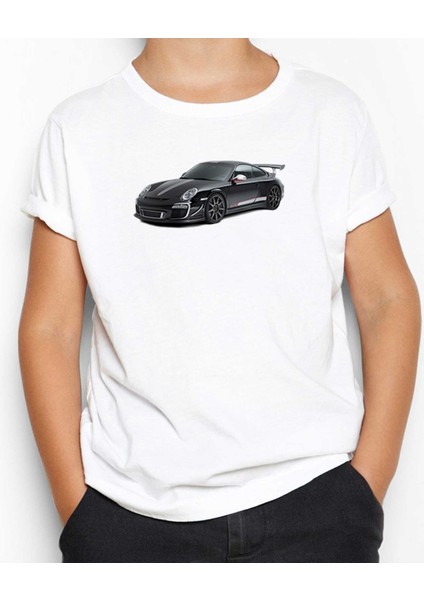 Porshe 911 Gt3 Beyaz Çocuk Tişört